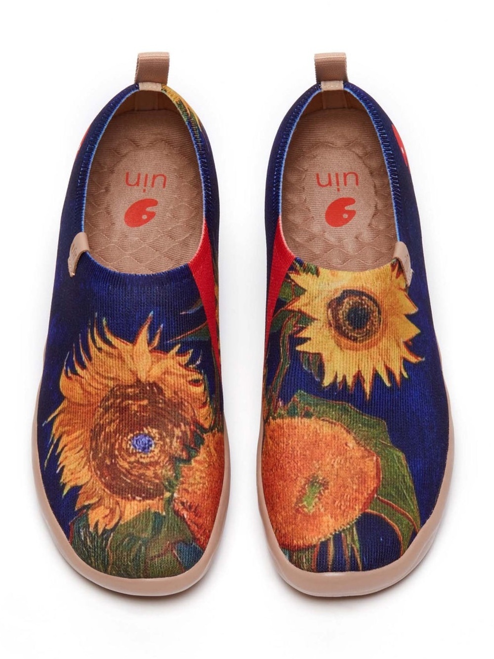 New UIN Sunflowers II Toledo Shoes Mens 9 Womens 11 EU 42.5 Slip-Ons Van Gogh - Picture 8 of 8